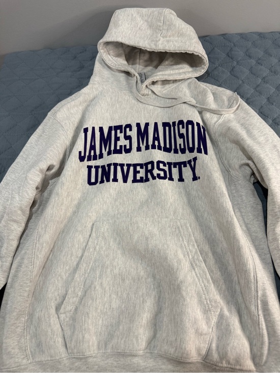 TRT Tops - James Madison University Gray Hooded Pullover Sweatshirt